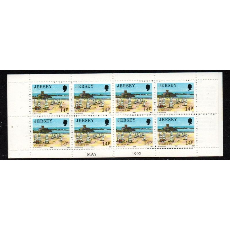 Jersey Sc  487b 1992 8 x 14p  stamp booklet mint NH