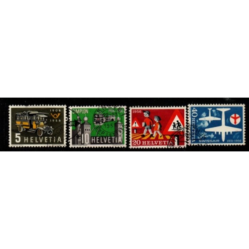 Switzerland Sc 355-358 1956 Various Anniversaries stamp set used