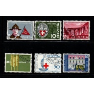 Switzerland Sc 422-427 1963 Various Anniversaries stamp set used