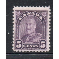 Canada Sc 169 1930 5 c dull violet G V arch issue stamp mint
