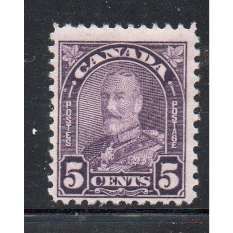 Canada Sc 169 1930 5 c dull violet G V arch issue stamp mint