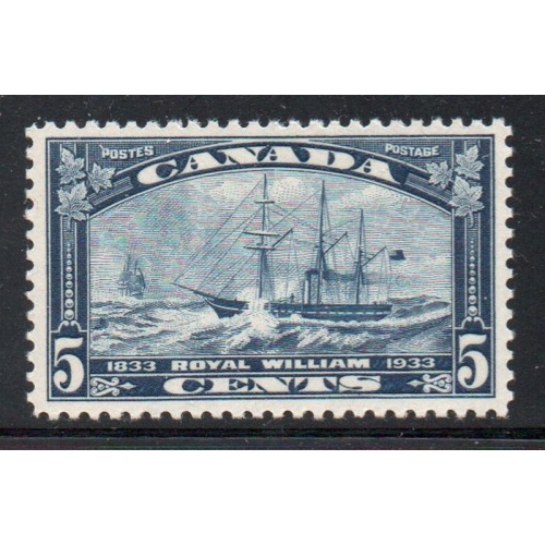 Canada Sc  204 1933 5 c Royal William stamp mint