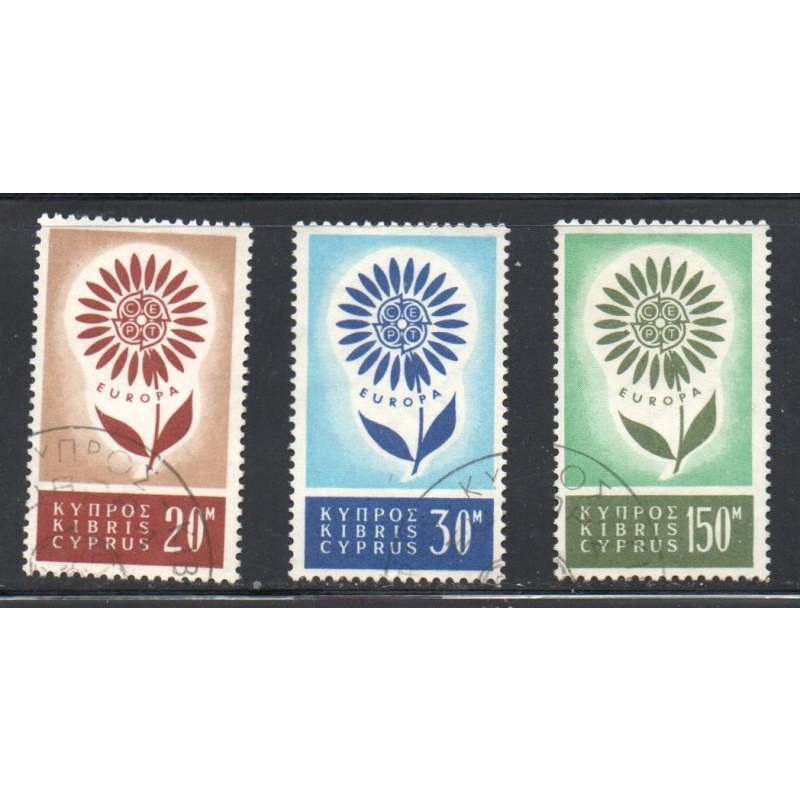 Cyprus Sc 244-46 1964 Europa stamp set used