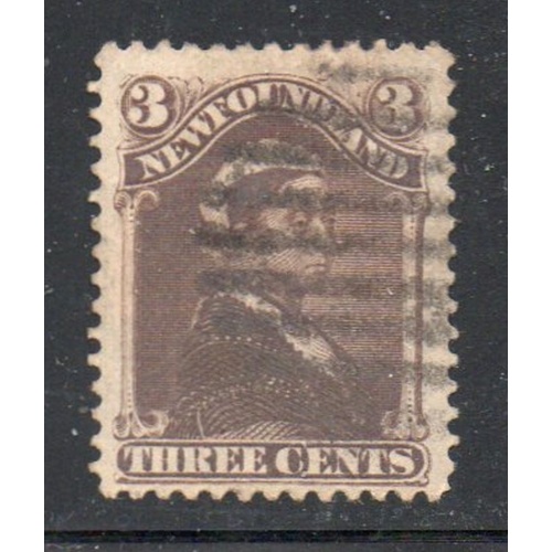 Newfoundland Sc 51 1897 3 c umber brown Victoria stamp used