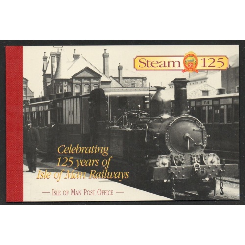 Isle of Man Sc 785c, 784 x2 1998 Railway stamp booklet panes in booklet mint NH