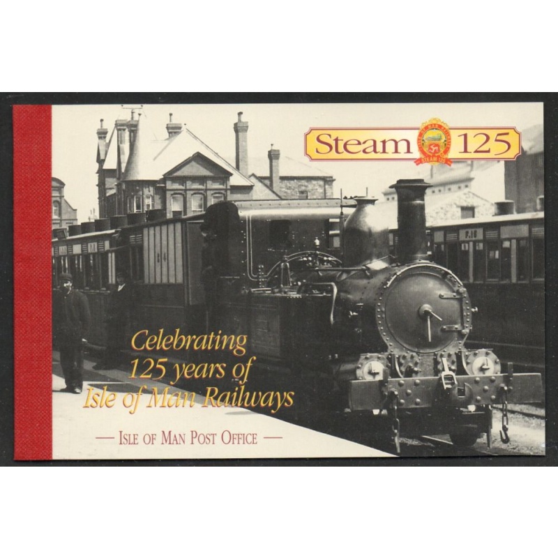 Isle of Man Sc 785c, 784 x2 1998 Railway stamp booklet panes in booklet mint NH