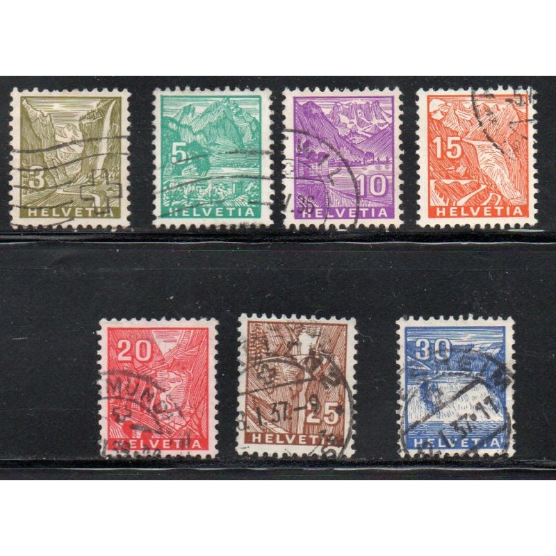 Switzerland Sc 219-25 1934 views stamp set used