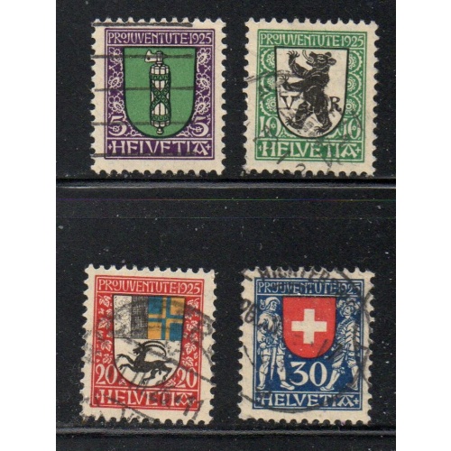 Switzerland Sc B33-6 1925 Pro Juventute Coats of Arms stamp used