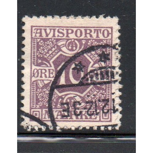 Denmark Sc P4 1907 10 ore deep lilac Newspaper stamp used