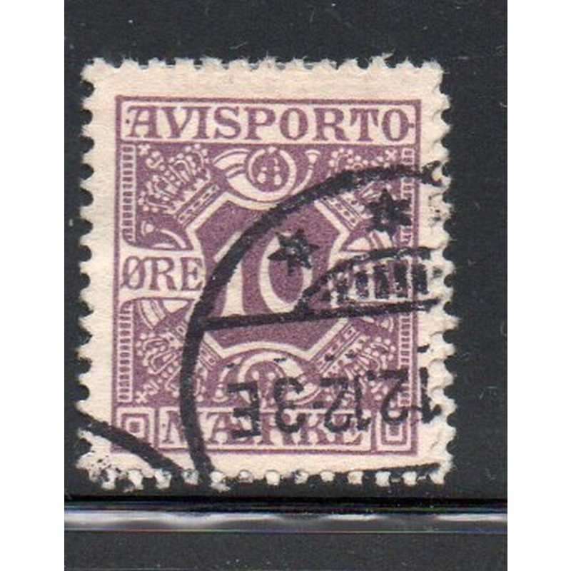 Denmark Sc P4 1907 10 ore deep lilac Newspaper stamp used