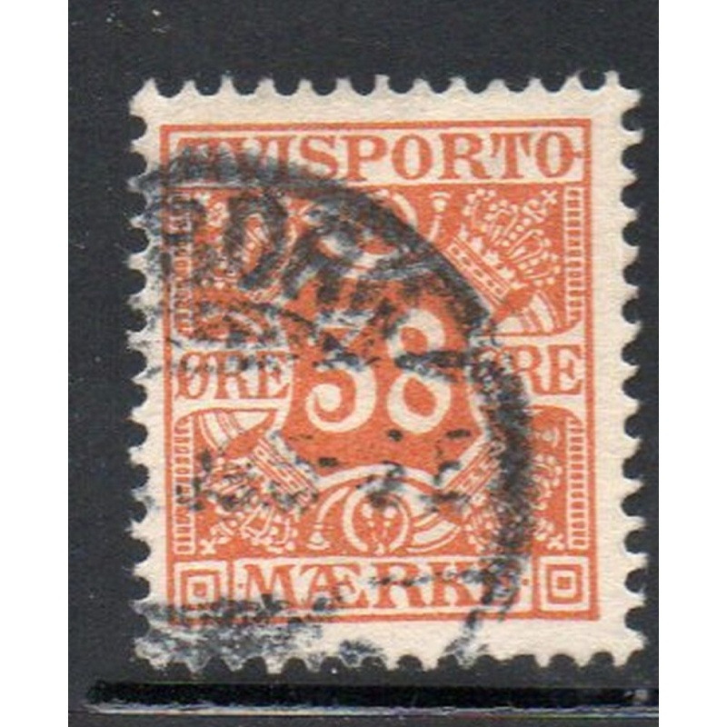 Denmark Sc P6 1907 38 ore orange Newspaper stamp used