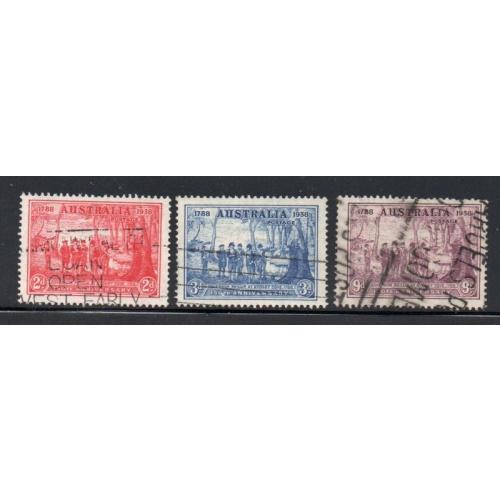 Australia Sc 163-65 1937 New South Wales Anniversary stamp set used