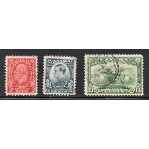 Canada Sc 192-194  1932 Economic Conference stamp set used