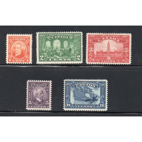 Canada Sc 141-45 1927 60th Anniversary confederation stamp set mint
