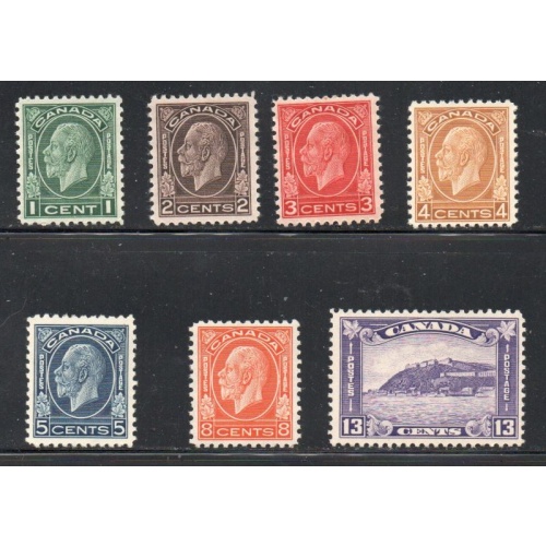 Canada Sc 195-201 1930 G V Medallion issue stamp set mint NH