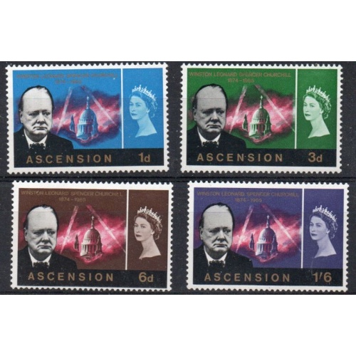 Ascension Sc 96-99 1966 Churchill Memorial stamp set mint NH