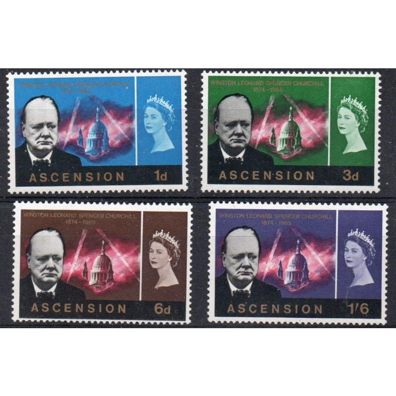 Ascension Sc 96-99 1966 Churchill Memorial stamp set mint NH