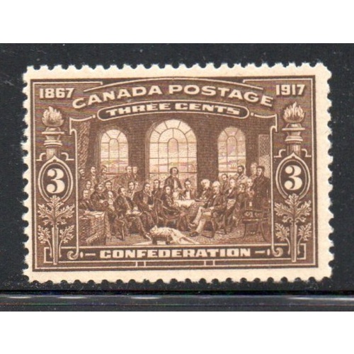Canada Sc 135 1917 3 c Confederation Anniversary stamp mint