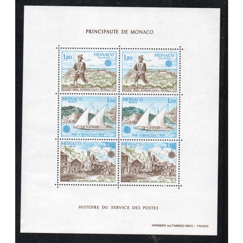 Monaco Sc 1180a 1979 Europa stamp sheet mint NH
