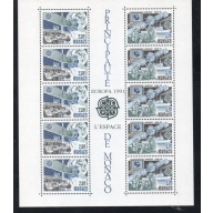 Monaco Sc 1761a 1991  Europa stamp sheet mint NH