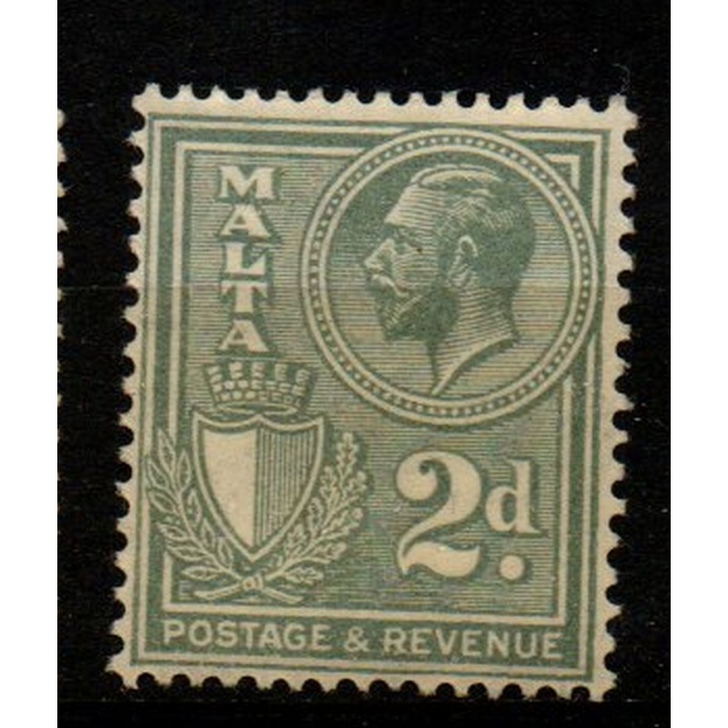 Malta Sc 171 1930 2 d gray George V stamp mint