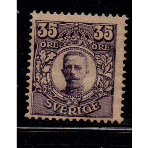 Sweden Sc 87 1911 35 ore dark violet Gustav V stamp mint