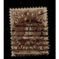 Newfoundland Sc 42 1880 1c grey brown Prince of Wales stamp used