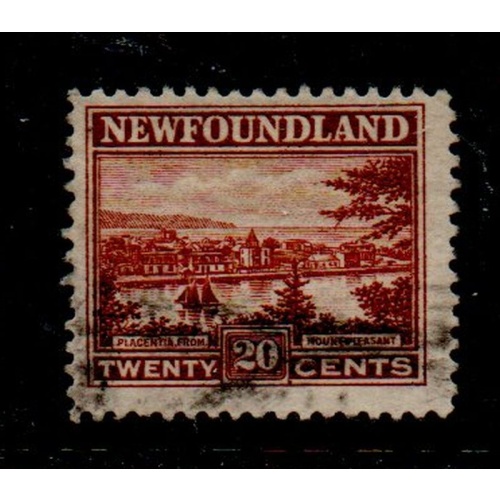 Newfoundland Sc 143 1924 20c Placentia stamp used