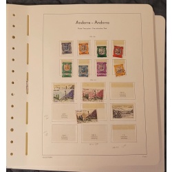 Andorra France Lighthouse hingeless pages with some stamps