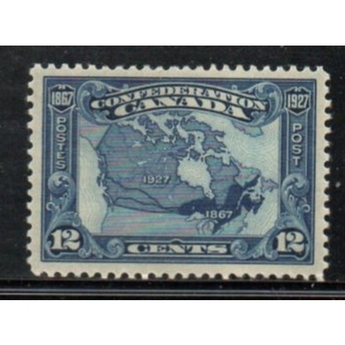Canada Sc 145 1927 12 c blue Map if Canada stamp mint