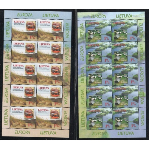 Lithuania Sc  628-6929 199 Europa stamp set  sheets of 10 mint NH