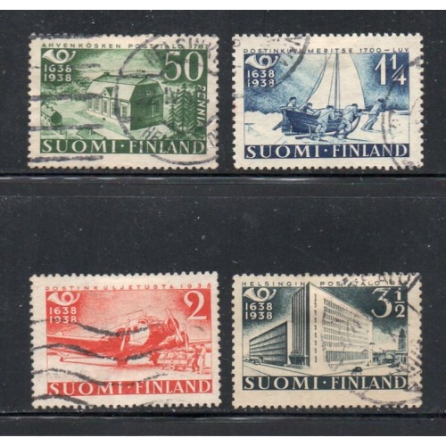 Finland Sc 215-218 1938 Postal Anniversary stamp set used