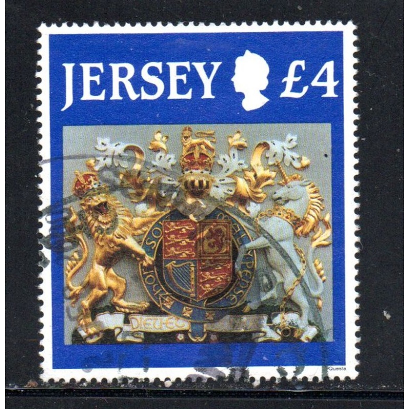Jersey Sc 506 1995 £4 Royal Arms stamp used
