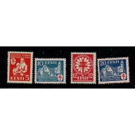 Estonia Sc  B24-B27 1933 Anti TB stamp set mint