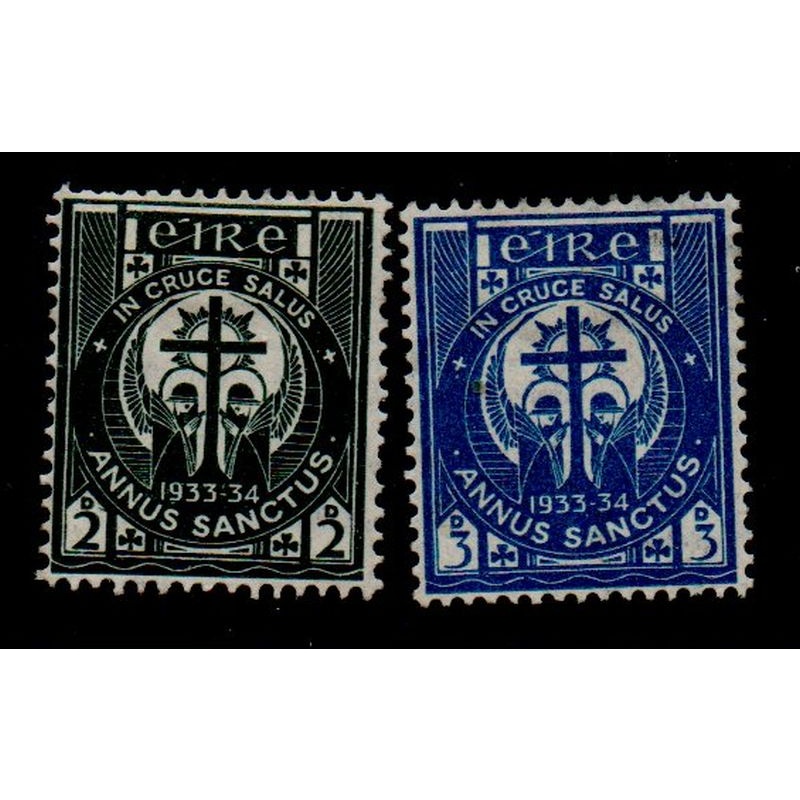 Ireland Sc 88-89 1933 Adoration of the Cross stamp set mint