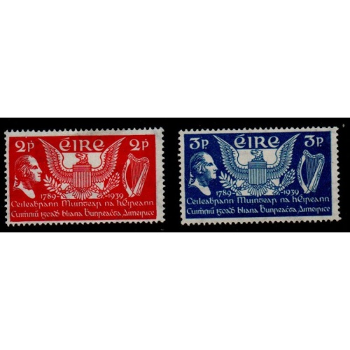 Ireland Sc 103-104 1939 George Washington stamp set mint
