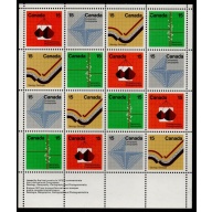 Canada Sc 582-585 1972 Earth Sciences stamp sheet of 16 mint NH