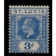 St Lucia Sc 83 1922 3d ultra George V stamp mint