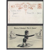 GB-cover #5441-unused patriotic-cartoon-Bravo Colonies,put it there -