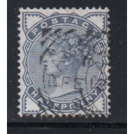 Great Britain Sc 98 1884 1/2 d slate blue Victoria stamp used