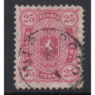 Finland Sc 22 1879 25 p carmine Coat of Arms stamp used