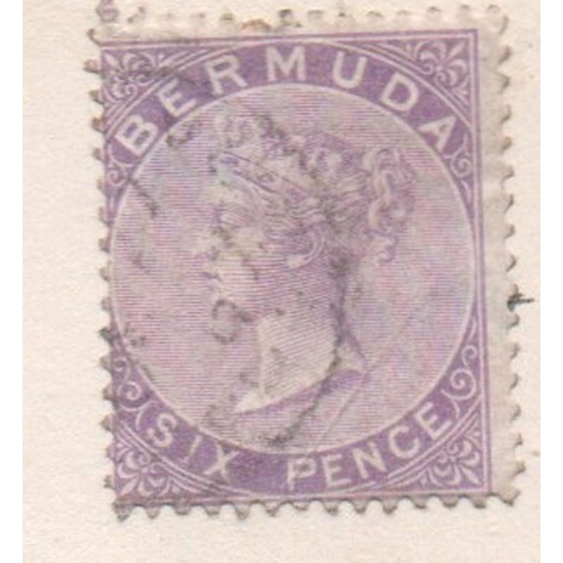 Bermuda Sc 5 1874 6d  lilac Victoria stamp used