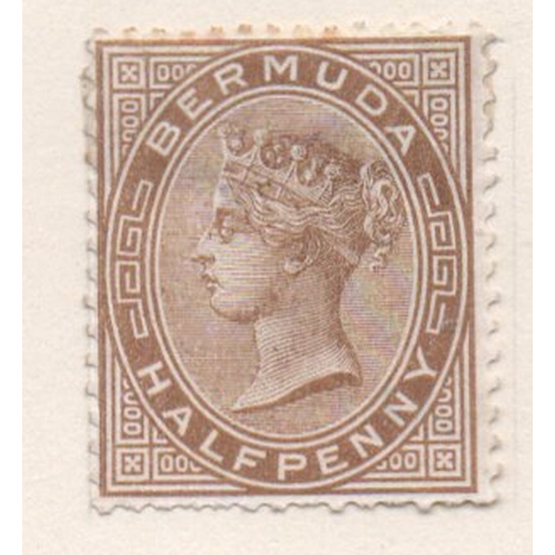 Bermuda Sc 16 1880 1/2 d brown Victoria stamp mint