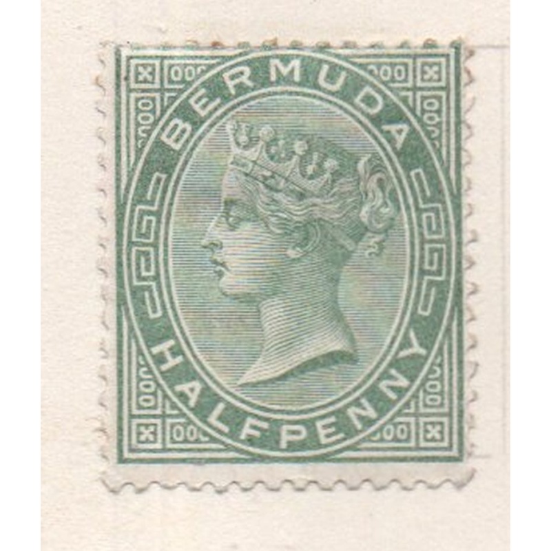 Bermuda Sc 18 1893 1/2 d deep gray green Victoria stamp mint