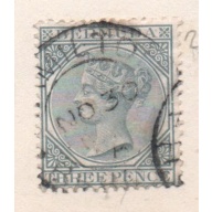 Bermuda Sc 23 1886 3d gray  Victoria stamp used