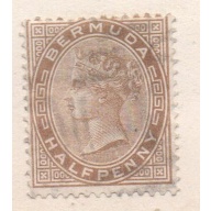 Bermuda Sc 16 1880 1/2 d brown Victoria stamp used