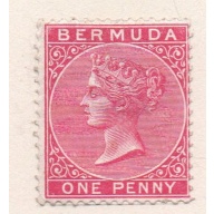 Bermuda Sc 19 1889 1 d aniline carmine Victoria stamp mint