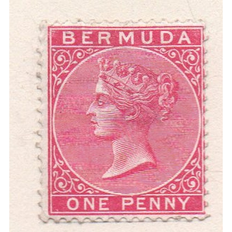 Bermuda Sc 19 1889 1 d aniline carmine Victoria stamp mint