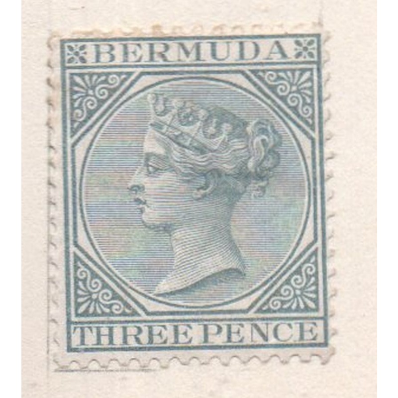 Bermuda Sc 23 1886 3d gray Victoria stamp mint
