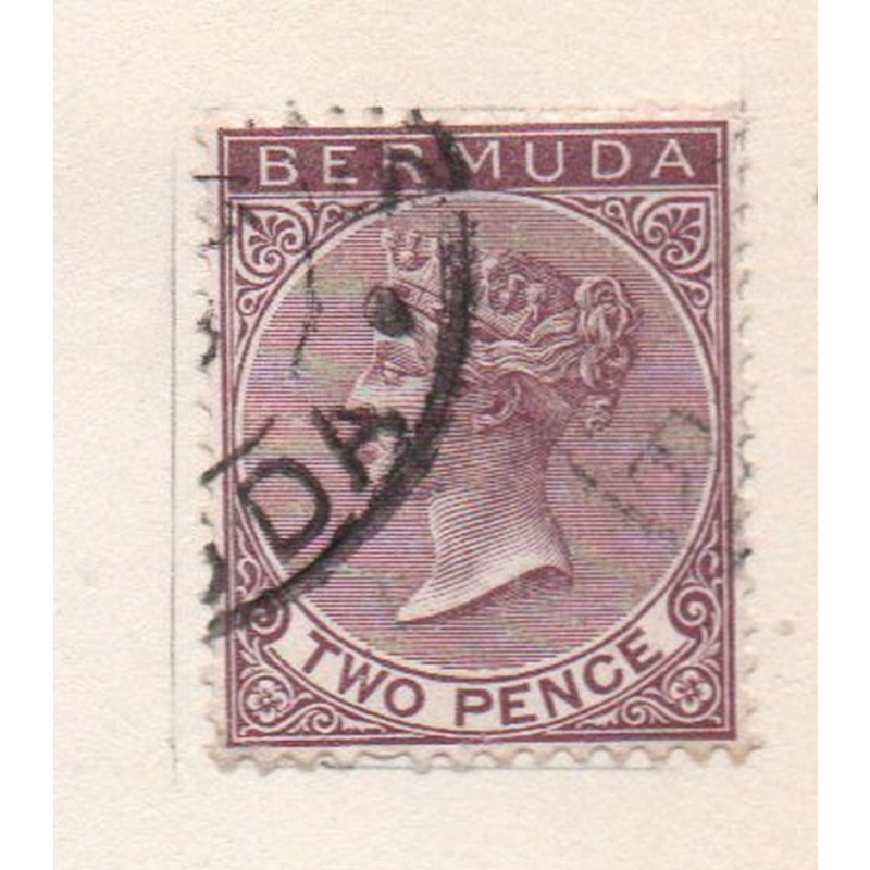 Bermuda Sc 21 1897 2d brown purple  Victoria stamp used
